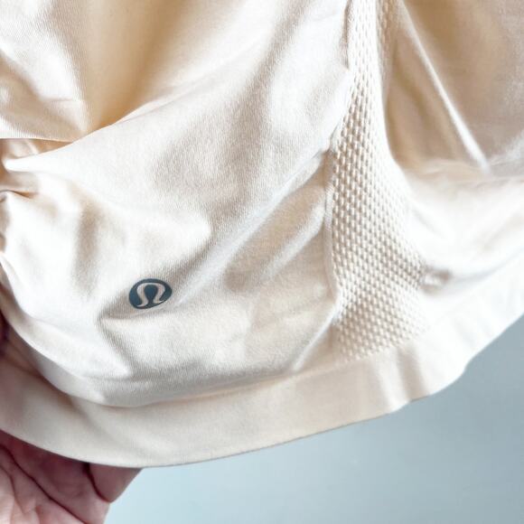 Lululemon In The Flow Sleeveless Gathered Side Tank Top Heathered Butter Pink S - Picture 7 of 7